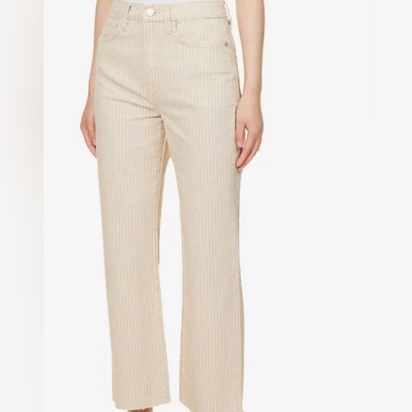 FRAME Le Jane Crop Striped Straight-Leg Jeans NWT SZ 26 ✨✨🔥🔥 - Picture 4 of 7